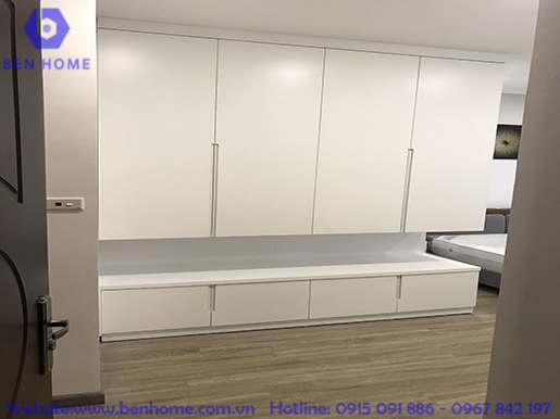 Hoàn thiện căn nội thất gỗ MDF Sơn Inchem (Số 114 Xuân Diệu- Tây Hồ)